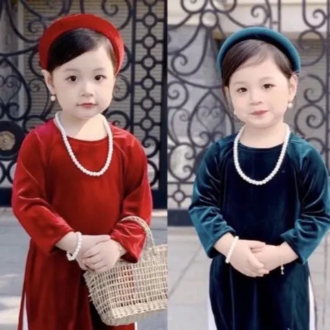 Vòng ngọc trai nhân tạo cho bé mặc áo dài, áo bà ba siêu xinh