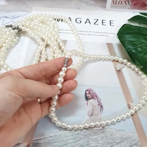 Vòng ngọc trai nhân tạo cho bé mặc áo dài, áo bà ba siêu xinh