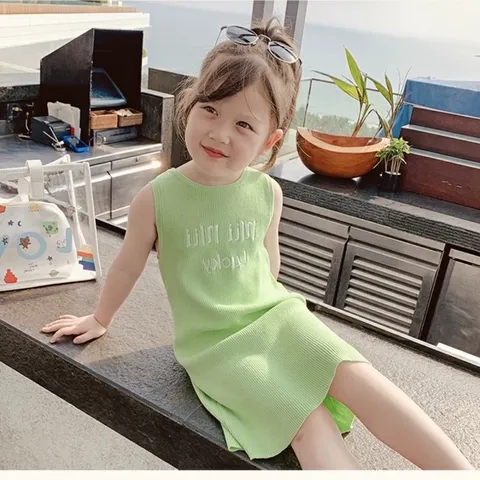 (10-30kg) Váy cho bé gái, váy sát nách chất tăm lạnh NLU NLU siêu mát mẻ cho bé