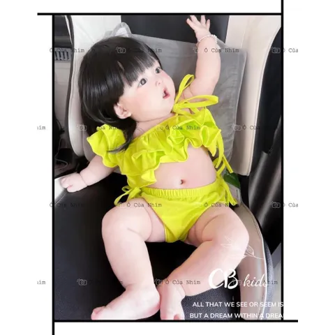 Đồ bơi bé gái, Bikini bèo lệch vai siêu đẹp cho bé