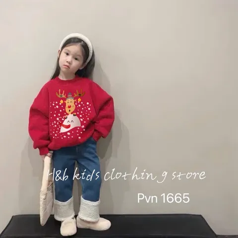 XẢ HÀNG- Áo nỉ Noel cho bé, áo nỉ 2 da họa tiết Noel 4 họa tiết cho bé trai và bé gái từ 10-26kg