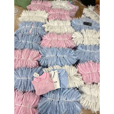 Váy bé gái, váy polo 3 màu thêu ngựa bé đi học, đi chơi cho bé 10-25kg