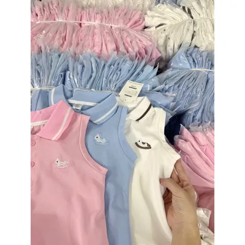 Váy bé gái, váy polo 3 màu thêu ngựa bé đi học, đi chơi cho bé 10-25kg