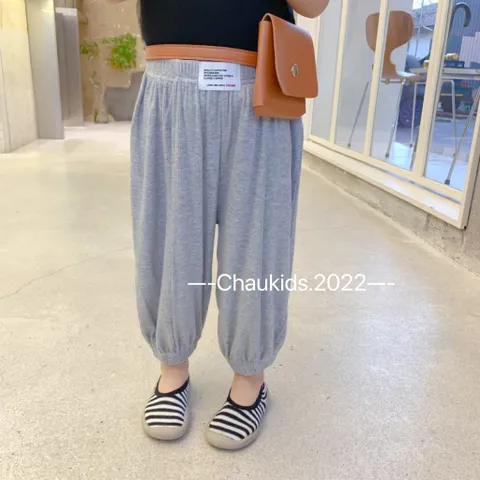 Quần dài bé gái, quần tăm lạnh dài dáng baggy theo tem cạp cho bé