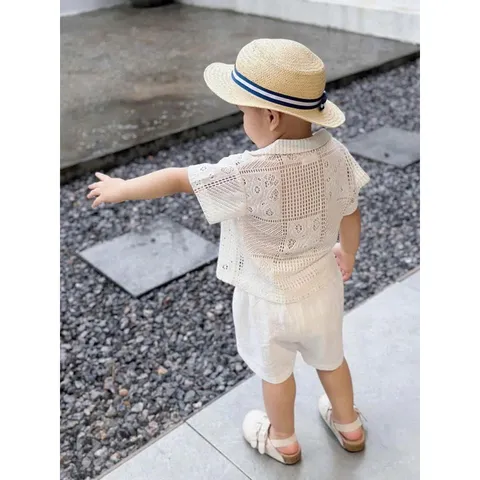 Quần áo bé trai, set bộ quần áo vest đi biển cho bé 10-30kg