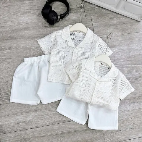 Quần áo bé trai, set bộ quần áo vest đi biển cho bé 10-30kg