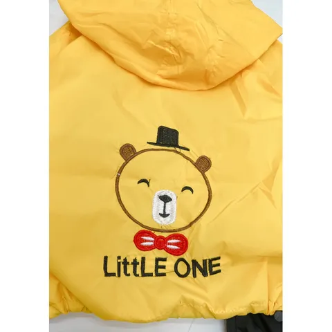 Áo khoác bé trai, áo khoác gió 2 lớp thêu gấu Little One cho bé