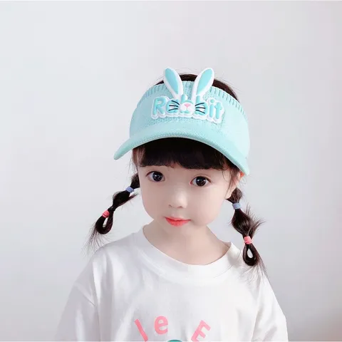 Mũ trẻ em bé gái, mũ nửa đầu bé gái tai thỏ dễ thương