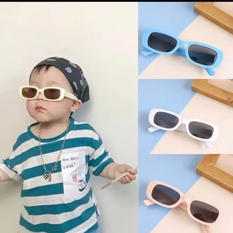 Kính trẻ em, kính mắt thời trang gọng vuông mẫu mới cho bé trai và bé gái
