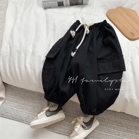 Quần dài bé trai, quần kaki túi hộp 2 bên sườn chất vải mềm mại cho bé 10-30kg
