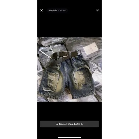 Quần đùi bé trai, quần short jean mẫu mới cho bé 10-40kg