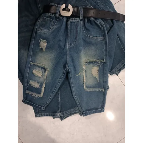 Quần dài bé trai, quần Jean loại 1 vá rách chất chơi cho bé 10-32kg