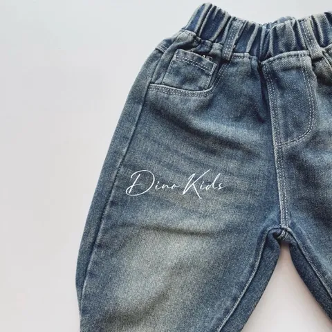 Quần dài bé trai, quần Jean trơn dáng baggy mài sáng cho bé 10-30kg