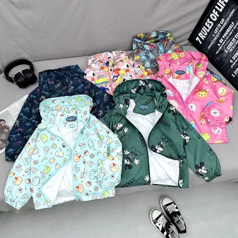Áo khoác trẻ em, áo khoác gió nhiều màu cho bé trai và bé gái 10-30kg