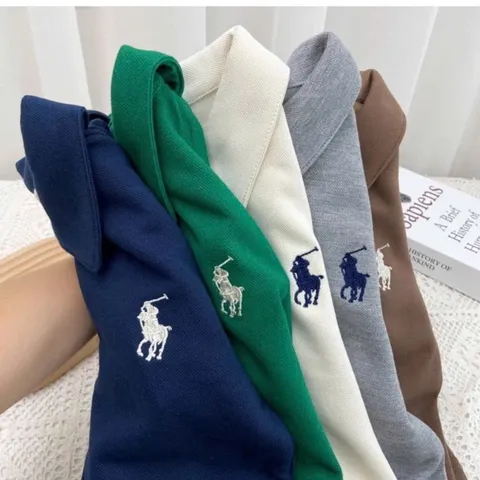 Đồ thu đông bé trai, áo polo dài tay chất da cá thêu họa tiết ngựa cho bé 10-30kg