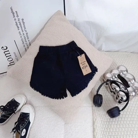 Quần short bé gái, quần short kaki tua rua mẫu mới cho bé 12-25kg