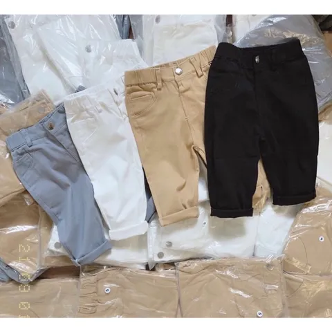 Quần kaki dài 1 cúc cho bé trai, chất kaki thô Quảng Châu loại 1
