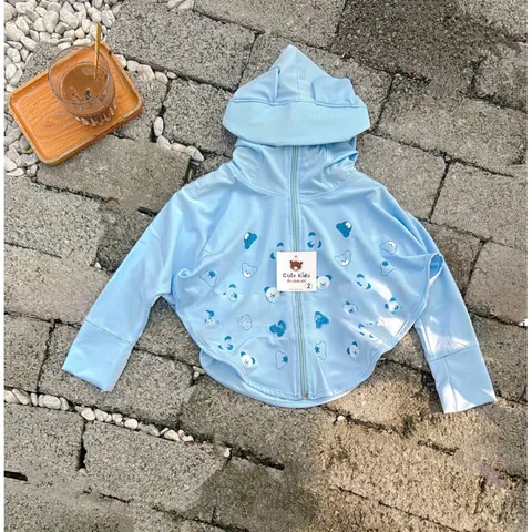 Áo chống nắng cho bé, áo chống nắng dáng ngắn chất thun su dày dặn cho bé trai và bé gái 8-20kg