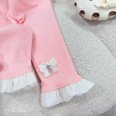 uần legging bé gái, quần legging đài chất cotton zip phối tơ cho bé 10-30kg