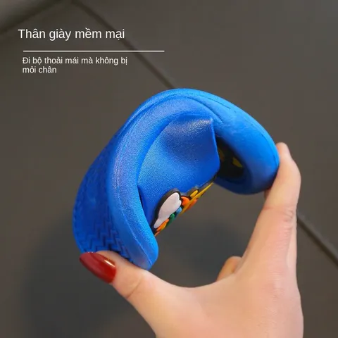 Dép trẻ em, dép nhựa quai ngang hình vịt cho bé trai, bé gái 1-5 tuổi