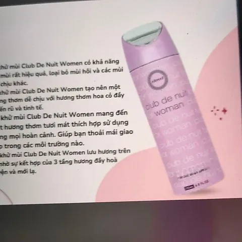 Armaf Xịt Thơm Khử Mùi Toàn Thân Club De Nuit Woman - Hồng, 200ml - Hồng, 200ml