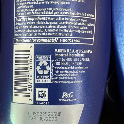 [XẢ DATE 10/2026] Dầu Gội Giảm Gàu HEAD & SHOULDERS Clinical Strength 400ml - chính hãng Mỹ