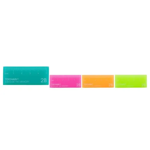Gôm Tẩy Chì 2B Hình Thước Kẻ Tochain Erase The Memory Tẩy Sạch Ít Bụi Nhỏ Gọn Dễ Thương Cho Học Sinh