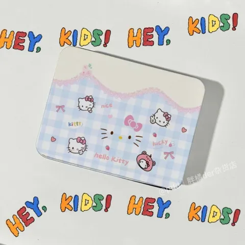 Hộp Thiếc Kitty Tone Xanh Gấu Nơ Tone Hồng Baby Dễ Thương