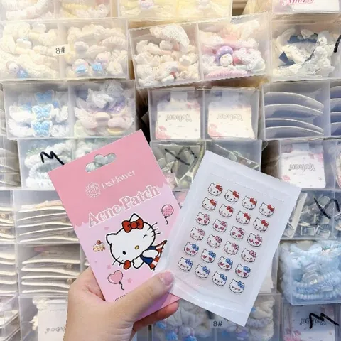 Miếng dán mụn hoạt hình mix mẫu miếng dán mụn cute Hello Kitty My Melody Kuromi