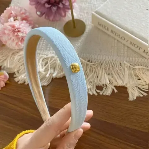 Bờm bản to xanh baby blue phong cách Hàn Quốc thời trang nữ tính