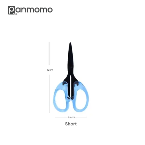 Kéo Văn Phòng Oule Tay Cầm Trong Suốt Lưỡi Thép Mạ Titan Đen Chống Gỉ Chống Dính 120mm Mini Cute Tiện Lợi