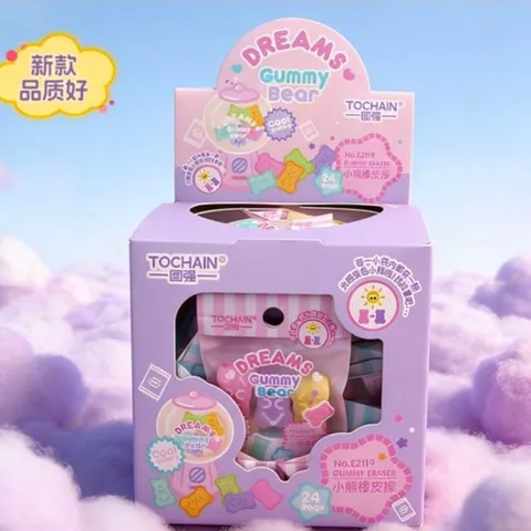 Gôm Tẩy Chì 2B Dễ Thương (Tẩy Bấm, Tẩy Thước Kẻ, Tẩy Gấu Kẹo) - Cục Tẩy Học Sinh Xóa Sạch Ít Bụi Cute
