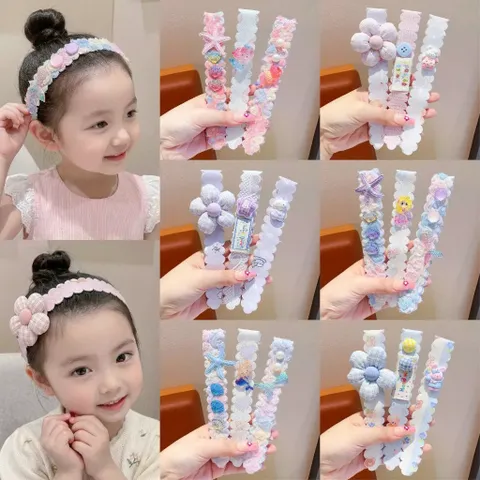 Hàn Quốc Velcro Băng Đô Ren Hoa Magic Dán Dính Dán Băng Đô Phụ Kiện Tóc Cho Bé
