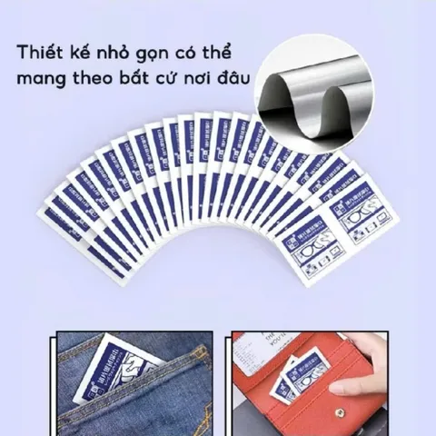 Hộp 100 Khăn Lau Kính Nano Ướt Dùng 1 Lần Chống Bám Hơi Nước, Chống Mờ Sương Cho Kính Mắt, Màn Hình Điện Thoại, Laptop