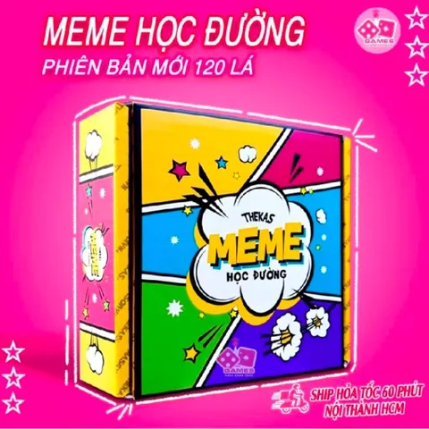 Bộ Bài Meme Học Đường Lói Lèm 50-120 Lá Giấy Cứng - Board Game Giải Trí Lầy Lội Cho Nhóm Bạn