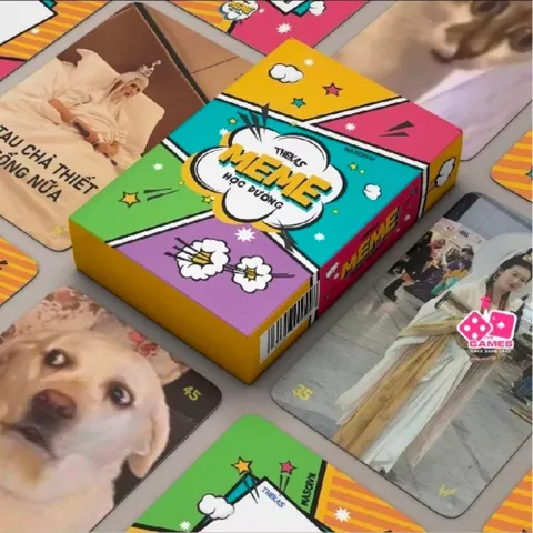 Bộ Bài Meme Học Đường Lói Lèm 50-120 Lá Giấy Cứng - Board Game Giải Trí Lầy Lội Cho Nhóm Bạn