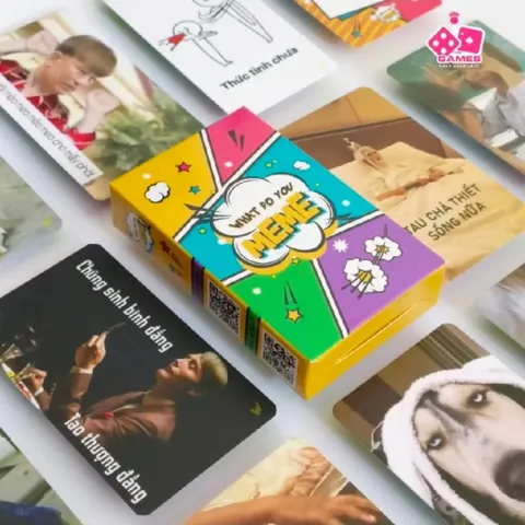Bộ Bài Meme Học Đường Lói Lèm 50-120 Lá Giấy Cứng - Board Game Giải Trí Lầy Lội Cho Nhóm Bạn