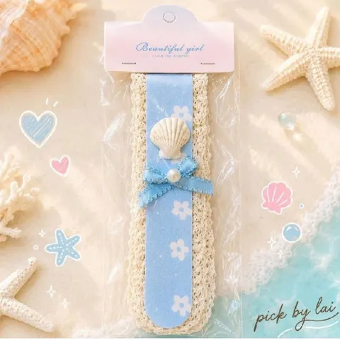 Băng đô tóc velcro nữ phong cách vintage ren nơ hoa sao biển vỏ sò phụ kiện tóc nữ