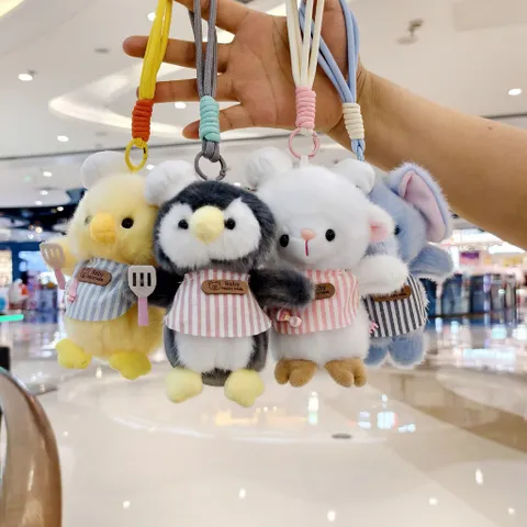Móc Khóa Thú Bông Siêu Đầu Bếp 13cm Kèm Dây Thừng, Móc Treo Balo Túi Xách Chìa Khóa Dễ Thương Hot Trend Quà Tặng Cute