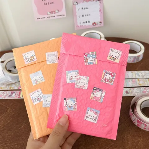Cuộn 500 tem sticker Sanrio trang trí, sticker cuộn nhiều mẫu dễ thương dán sổ tay đồ dùng học tập