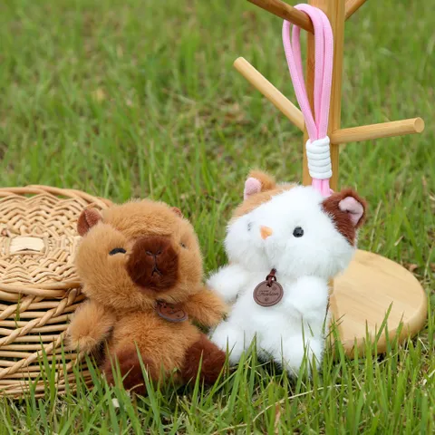 Móc Khóa Thú Bông Lông Siêu Mịn Có Hạt Thơm 12cm 65g Treo Chìa Khóa Balo Túi Xách Phụ Kiện Cute Quà Tặng Dễ Thương