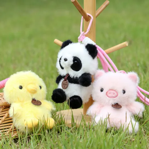 Móc Khóa Thú Bông Lông Siêu Mịn Có Hạt Thơm 12cm 65g Treo Chìa Khóa Balo Túi Xách Phụ Kiện Cute Quà Tặng Dễ Thương
