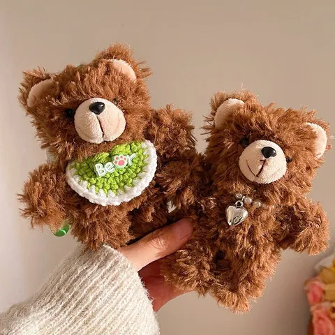 Móc Khóa Teddy Xù Đeo Yếm Kèm Phụ Kiện Cute Gấu Bông Mini Treo Balo Túi Xách Quà Tặng Dễ Thương