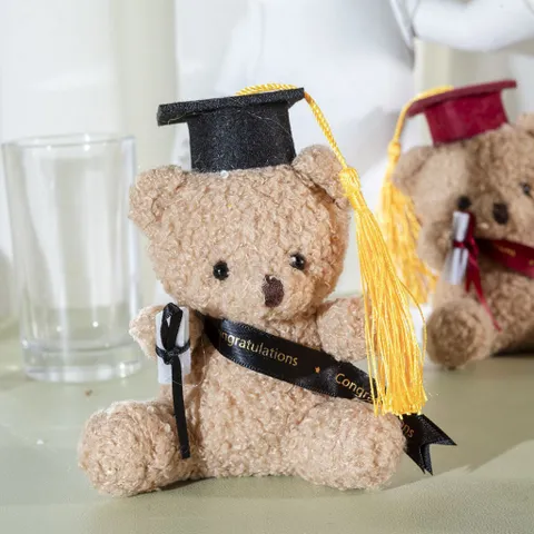 Gấu teddy tốt nghiệp đội mũ đeo sash cầm bằng, gấu bông tốt nghiệp dễ thương, quà tặng tốt nghiệp