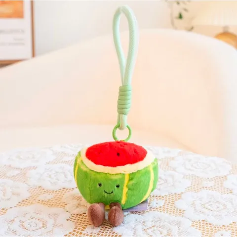 Móc khóa trái cây nhồi bông dễ thương size 11cm, móc treo balo túi xách, nhiều mẫu hình trái cây