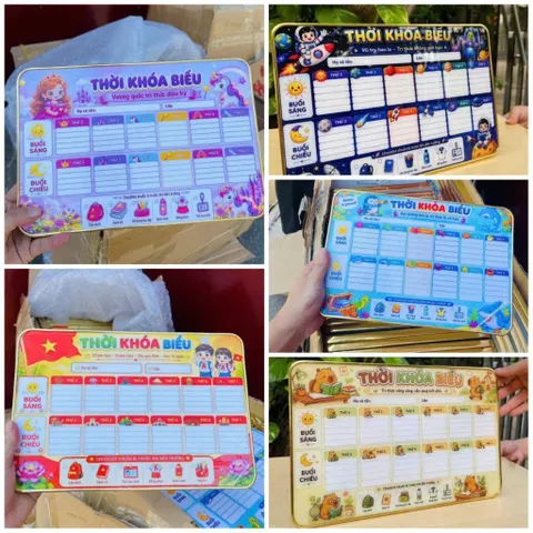 Bảng Thời Khóa Biểu Tráng Gương Để Bàn 20x30cm