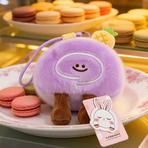 Móc khóa bánh ngọt nhồi bông size 16cm mềm mịn, móc treo balo túi xách, thú bông bánh kem dễ thương