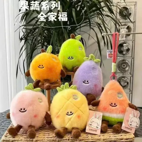 Móc khóa trái cây bông Fresh size 16cm mềm mượt, móc treo balo túi xách, thú bông trái cây nhiều mẫu