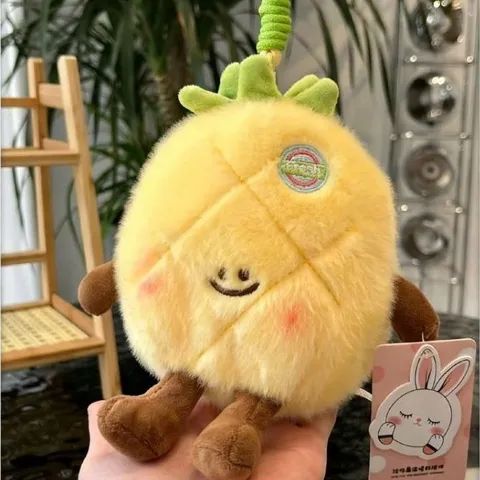 Móc khóa trái cây bông Fresh size 16cm mềm mượt, móc treo balo túi xách, thú bông trái cây nhiều mẫu