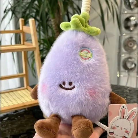 Móc khóa trái cây bông Fresh size 16cm mềm mượt, móc treo balo túi xách, thú bông trái cây nhiều mẫu